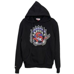 Mitchell & Ness Raptors Hoodie Sweatshirt Black Retro Basketball Logo Mens Small